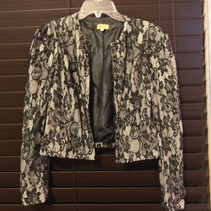 Black and white blazer